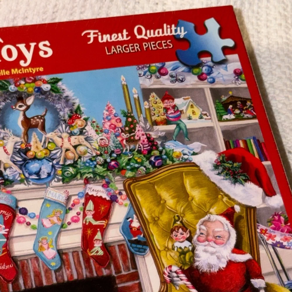 White Mountain Christmas “Christmas Toys” Puzzle - Festive Holiday Scene‎ NEW
